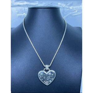 Brighton Mom Heart Pendant Necklace 15"+2" EUC